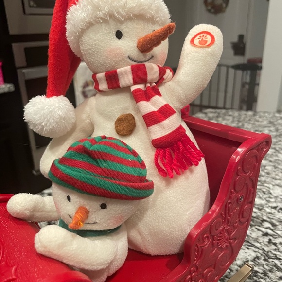 Hallmark Twinkling Sleigh Ride Snowman Techno Plush, snowman, collectible - Picture 3 of 8